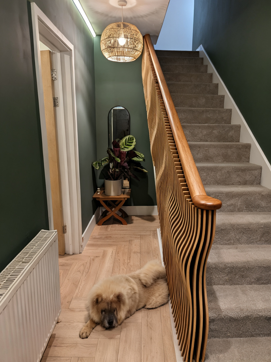 Oak version — Renovated mid-terrace · dark green